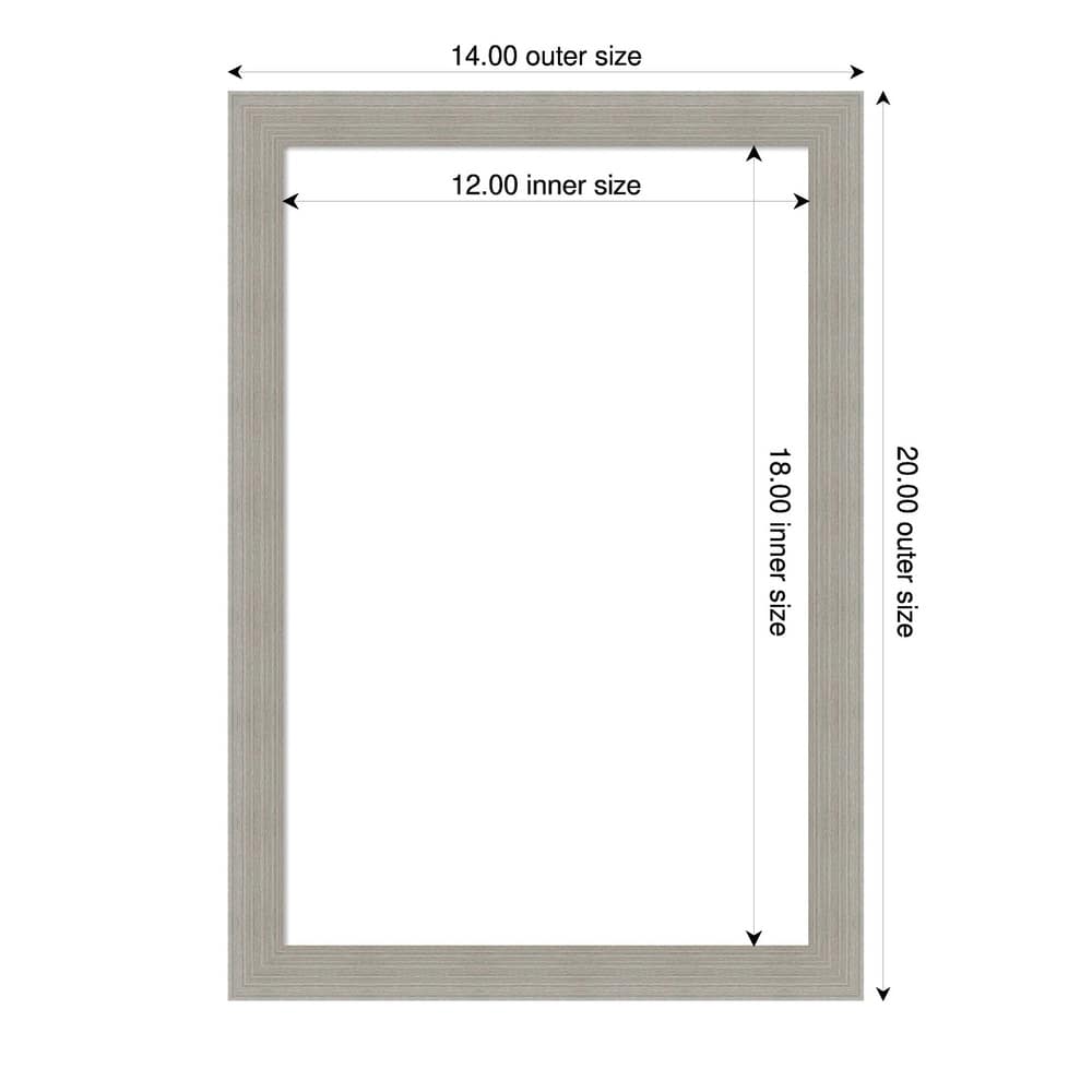 Amanti Art Woodgrain Stripe Blonde Framed Dry Erase Magnetic Board