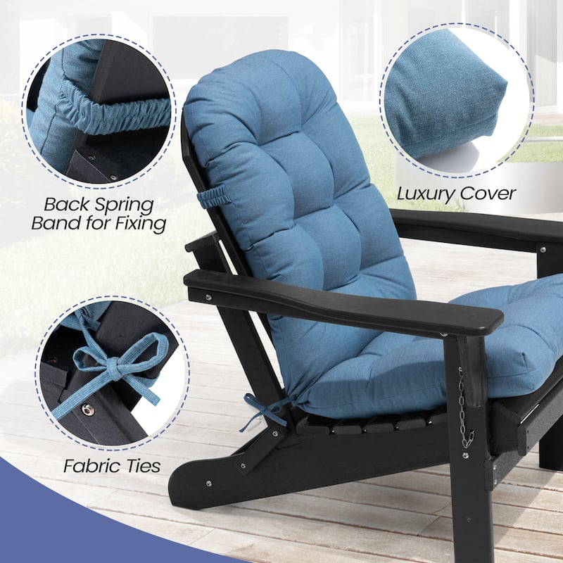 Adirondack Style Patio Outdoor Chair Cushion for Adirondack Chair or Lounge Rocking Chair - See picture