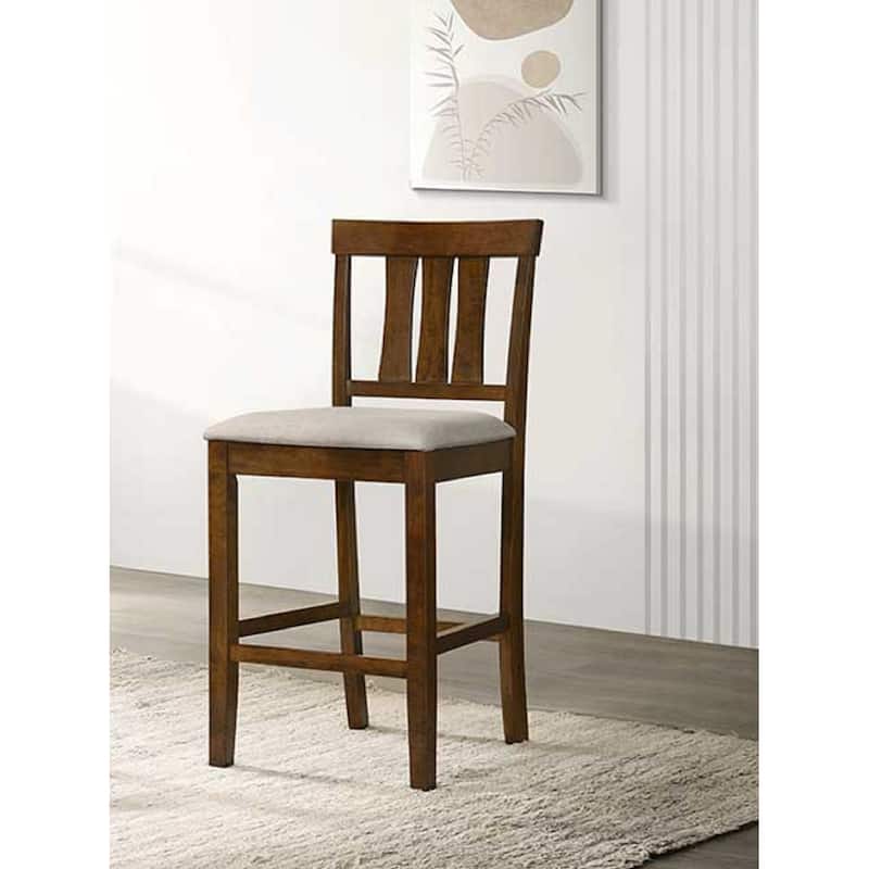 Beautiful Cherry Color Counter Height 2Pc Dining Pub Height Chairs Dining Room Wooden Furniture