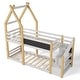 preview thumbnail 30 of 34, Twin Over Twin Treehouse Bunk Bed with Storage Staircase and Blackboard