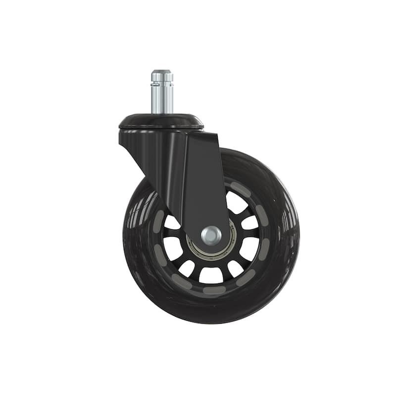 Non-Marring Rubber Replacement Wheels-Ball Bearing Motion - Set of 5 - 3"D x 1"W x 4.5"H