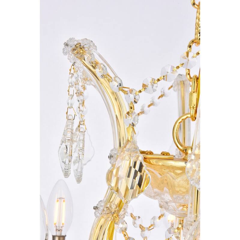 Fleur Illumination Collection Chandelier D:30in H:28in Lt:19 Gold Finish