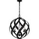 preview thumbnail 2 of 4, Earth Black Four Light Pendant from the Blacksmith Collection
