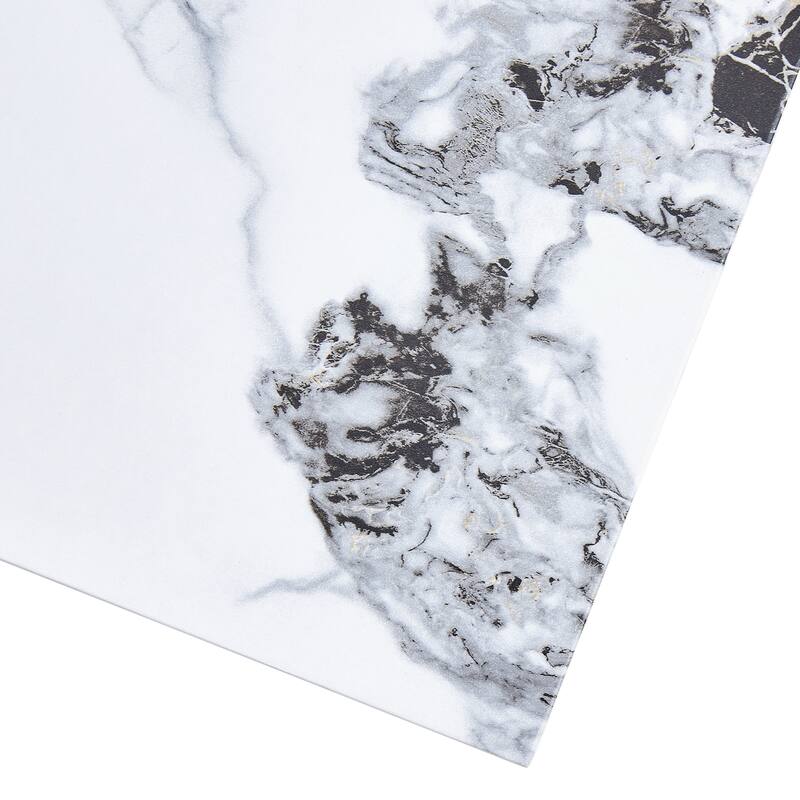 Marble Pattern Coffee Table Dining Table with Layer Waterproof, Accent Table End Table with Easy Assembly