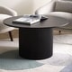 preview thumbnail 8 of 6, Round Coffee Table Ribbed Pedestal Coffee Table
