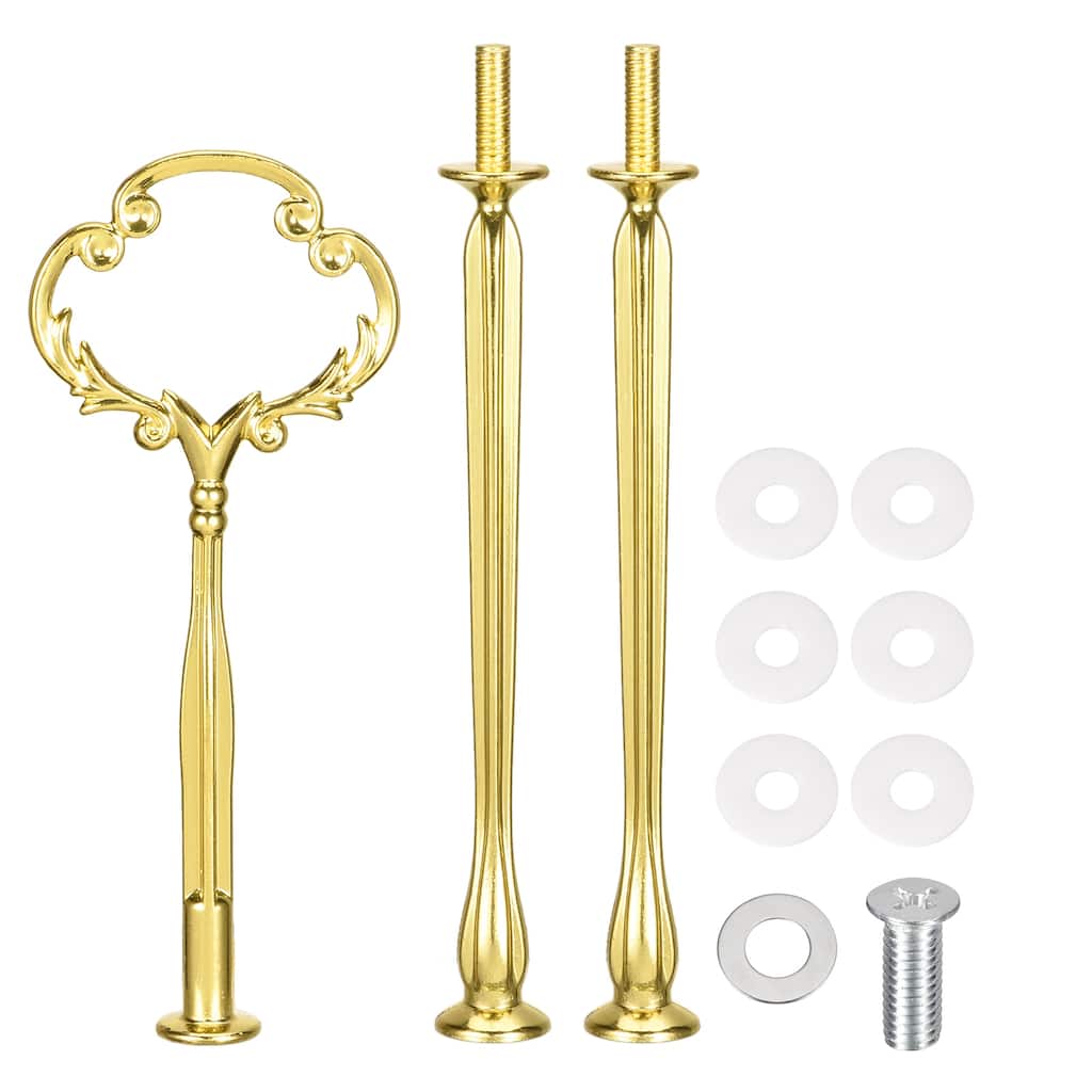Cake Tray Stand Handle Cupcake Dessert Plate Hardware Fitting Holder Rod Stand Handle, 3-Tiers
