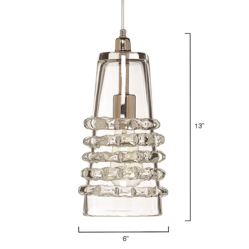 Alden Décor Belinda Mount-Blown Glass1-Light Pendant