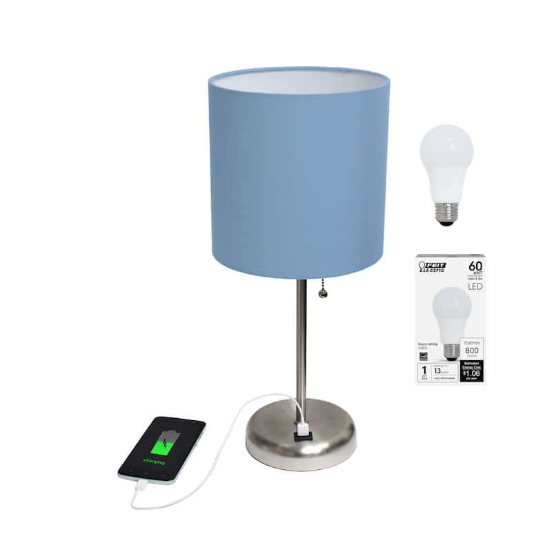 Simple Designs 19.5" Desk Lamp with Feit LED Bulb Included - 19.50
