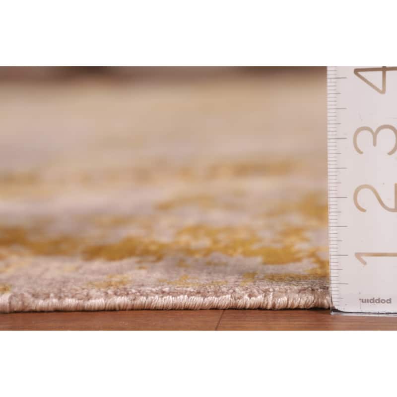 Modern Area Rug Hand-Knotted Abstract Bedroom Wool Carpet - 6'6"x 9'10"