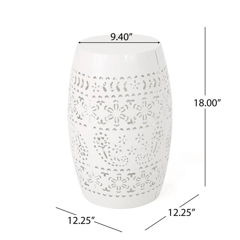 Christopher Knight Home Apollos Indoor 12" Lace Cut Iron Side Table