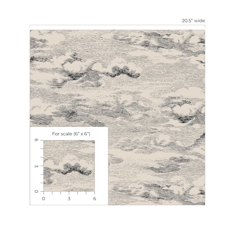 Harry & Grace Clouds Peel And Stick Wallpaper