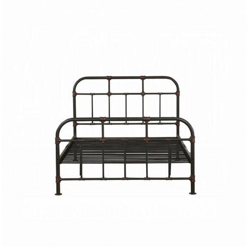 Metal Bed in Sandy Gray