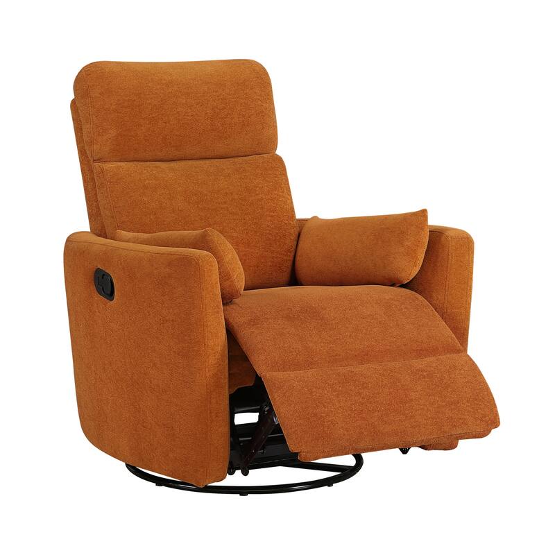 Fremont & Park Lennon 35" Microfiber Manual Swivel Glider Recliner - Removable Back