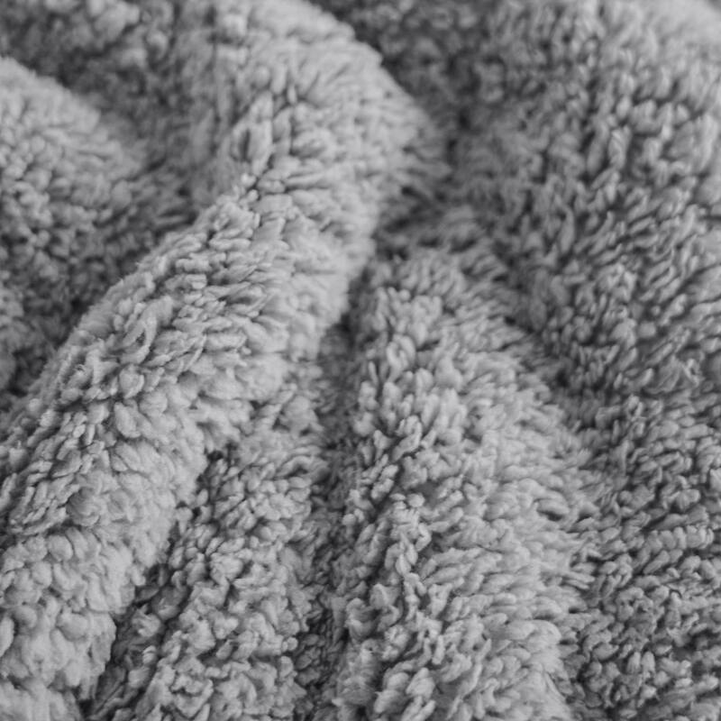 3 Pieces Sherpa Fleece Comforter Set Fluffy Comforter Bedding Set with 2 Pillowcases