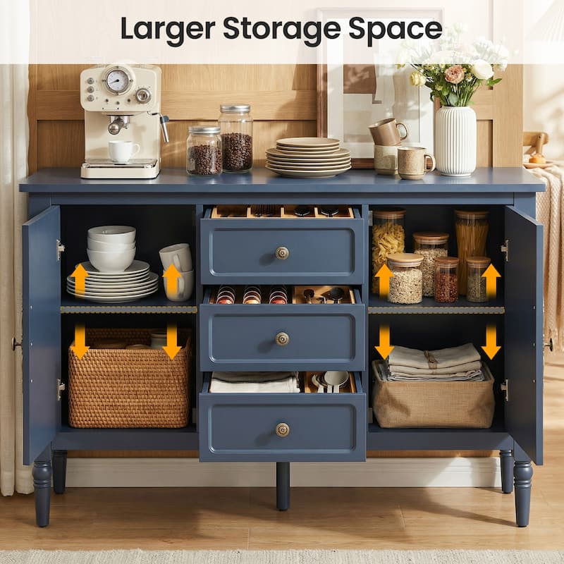 Buffet Sideboard Cabinet with 2 Doors & 3 Drawers - N/A