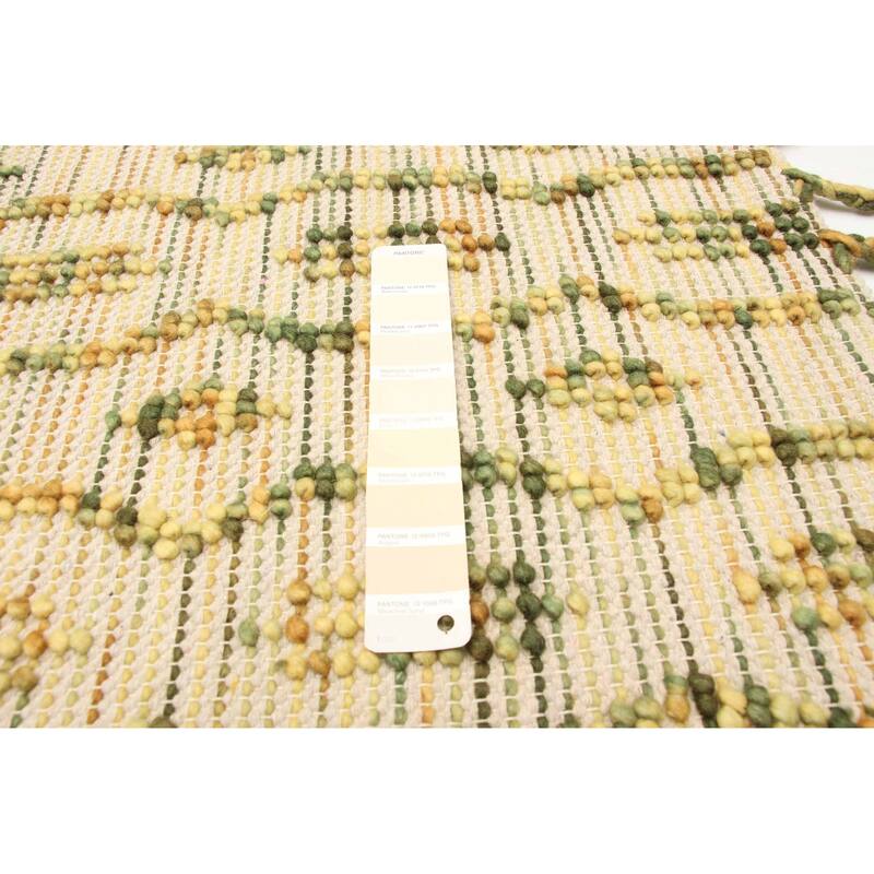 ECARPETGALLERY Braid weave Sienna Beige, Tan Wool Rug - 5'0 x 8'0