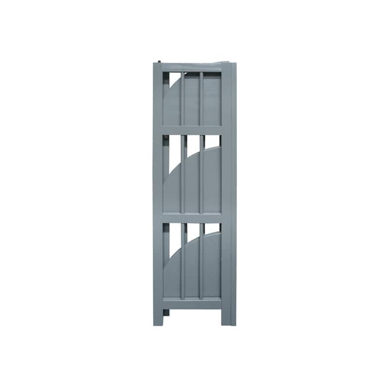 Mission 4-shelf Corner Folding 100% Solid Wood Bookcase