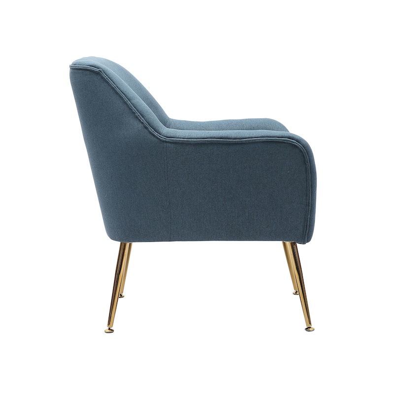 Porthos Home Thea Accent Chair, Fabric Upholstery, Gold Metal Legs