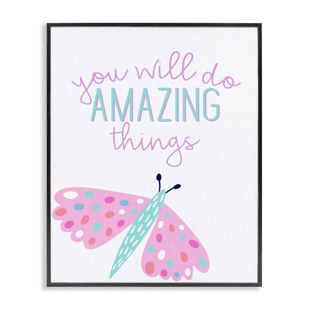 Stupell You Will Do Amazing Things Framed Giclee Art Design By Kim Allen