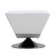 preview thumbnail 11 of 15, Manhattan Comfort Diamond Polished Chrome Swivel Ottoman White