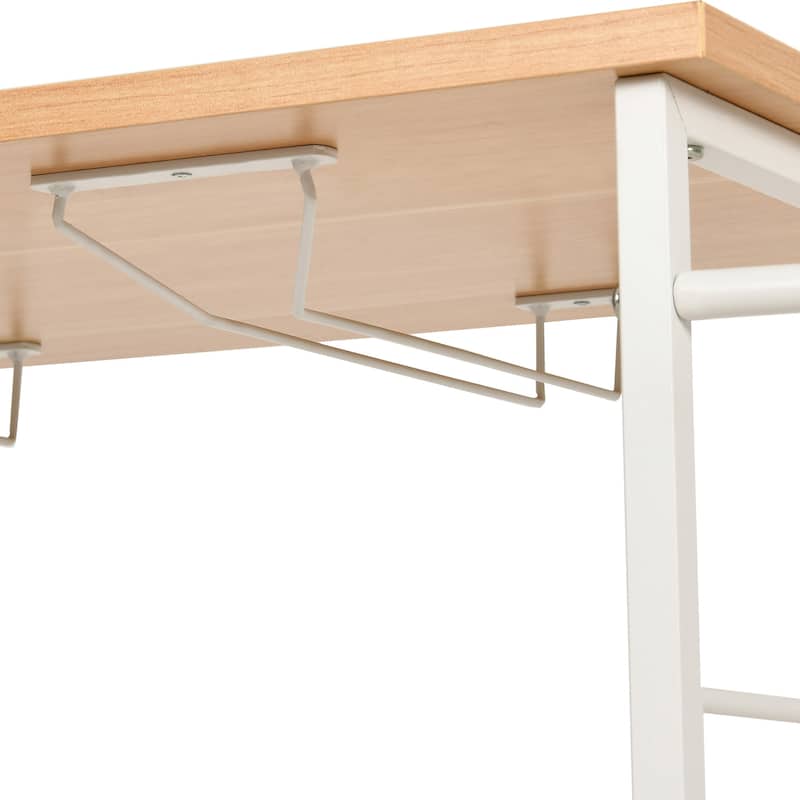 Moasis Rolling Portable Kitchen Island Cart With Power Outlet And Open Shelves