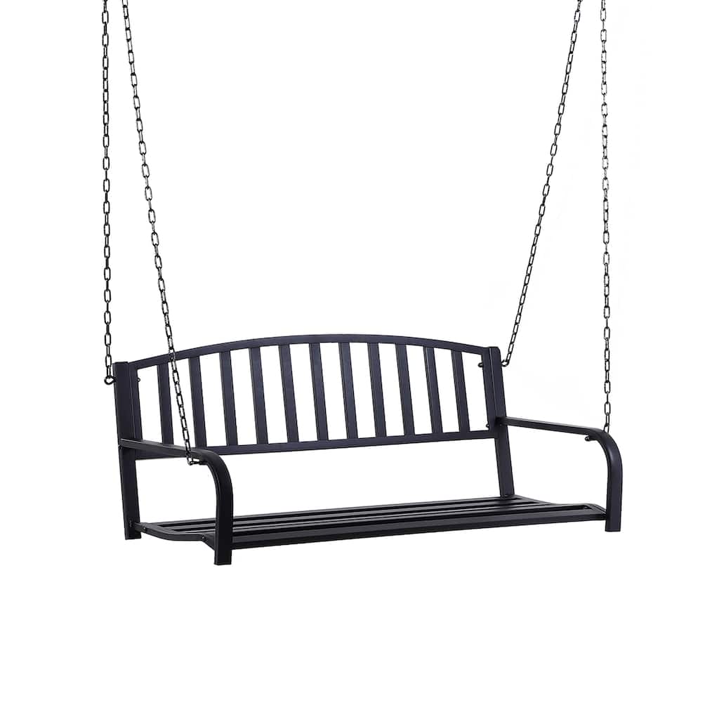 Outsunny 2 Person Front Porch Swing Patio Swing Bench