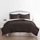 Becky Cameron Hotel Quality 3-Piece Oversized Duvet Cover Set - Chocolate - Full - Queen