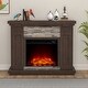 preview thumbnail 1 of 21, 48" Freestanding Electric Fireplace with Remote Control Brown