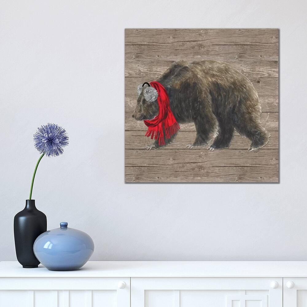 iCanvas "Warm In The Wilderness Bear" by Tara Reed Canvas Print