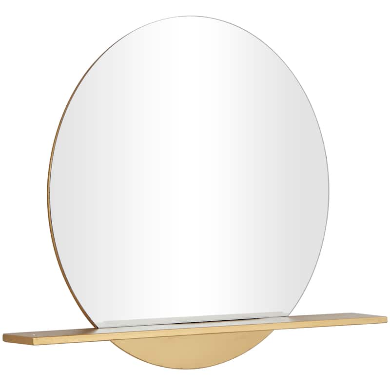 Metal 1 Shelf Wall Mirror - Gold - Roche River Decor