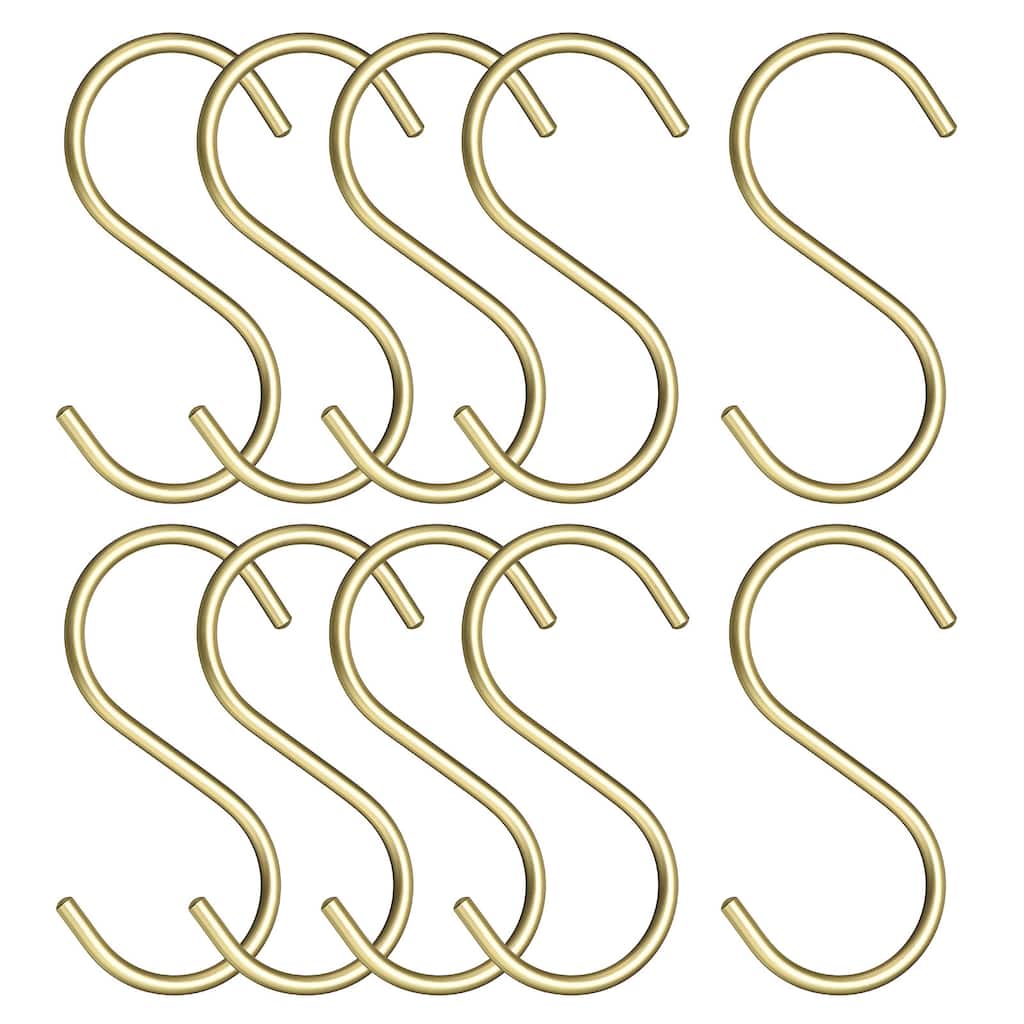 S Hooks, 10Pcs Aluminum Alloy S-Shaped Hook for Hanging Clothes
