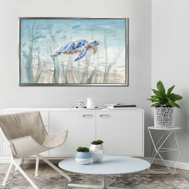 "Undersea Turtle" Print on Floating Canvas