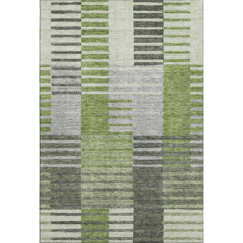 Premium Washable Super Soft Geo Stripe Mayfield Rug