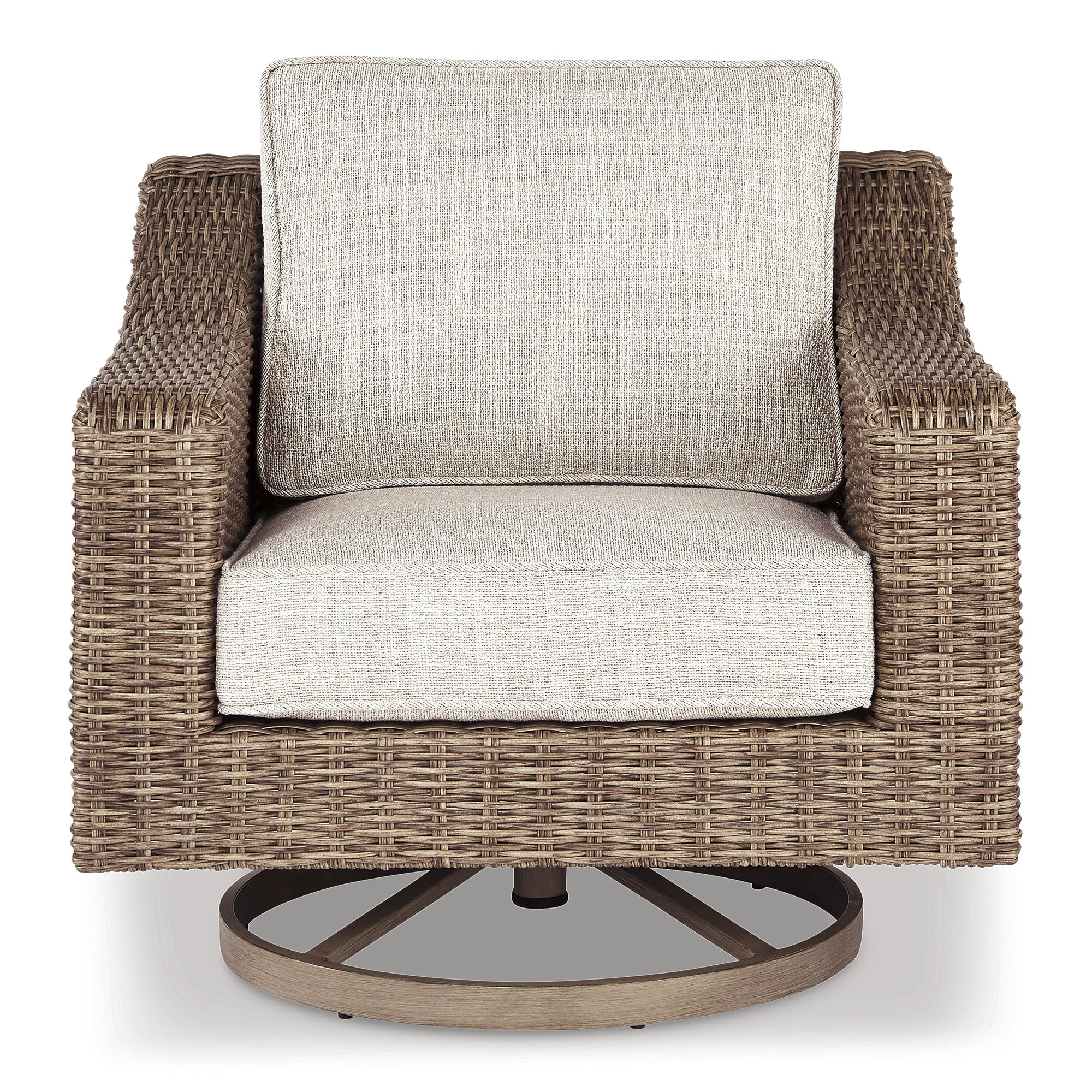 Signature Design by Ashley Beachcroft Brown/Beige 3-Piece Outdoor Seating Package - 82.25" W x 37.75" D x 34.63" H