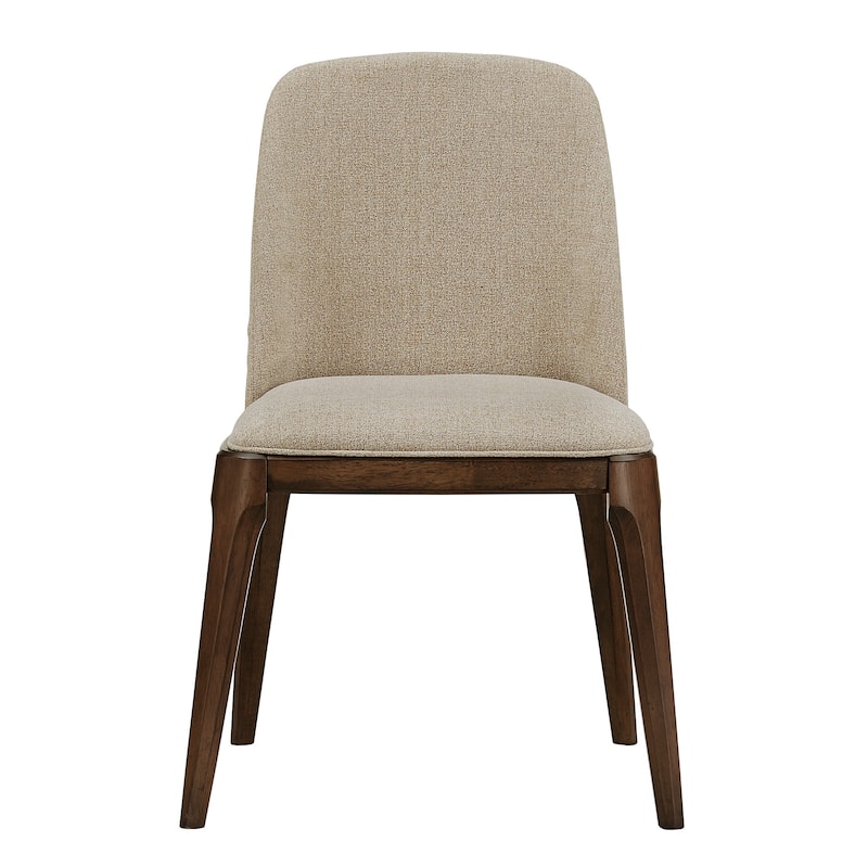 Rondo Upholstered Side Chairs with Walnut Legs (Set of 2) by iNSPIRE Q Modern
