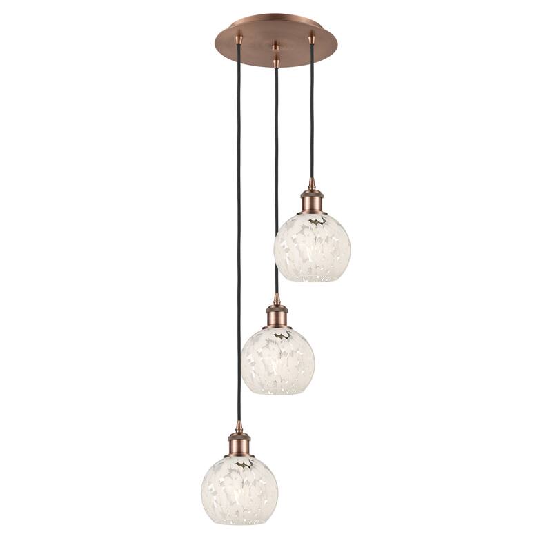 Innovations Lighting 113B-3P-11-13 White Mouchette Pendant White