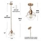 preview thumbnail 6 of 9, Modern Gold Accent 1-light Island Pendant Light Glass Globe LED Dimmable Ceiling Lighting - D 7.5"x H 69"