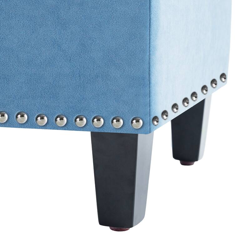 Button-Tufted Storage Ottoman Bench for Bedroom, Living Room 41"W x 16"D x 16"H