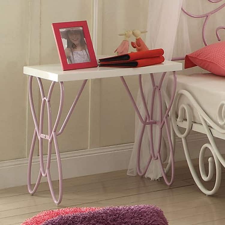 Pricessa White and Light Purple Nightstand