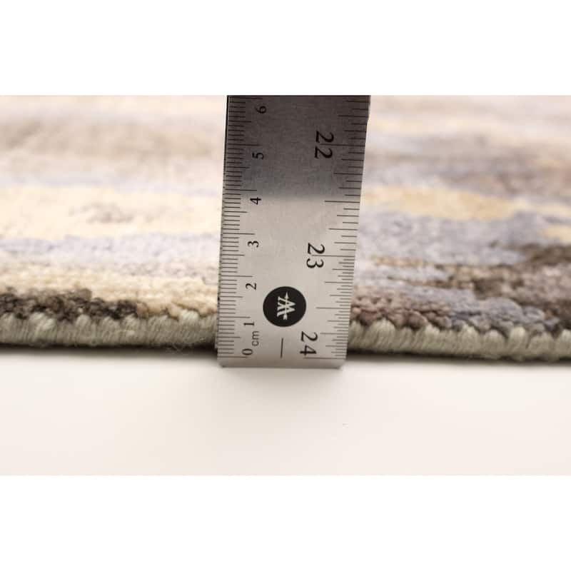 ECARPETGALLERY Hand-knotted Heritage Grey Silk Rug - 5'4 x 7'8
