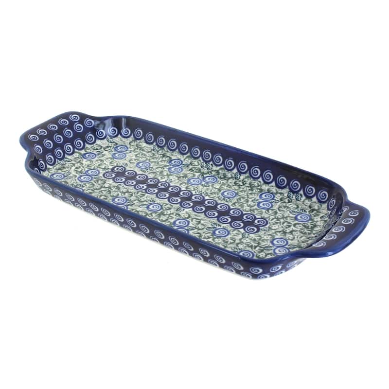 Blue Rose Polish Pottery 1282 Zaklady Bread Tray