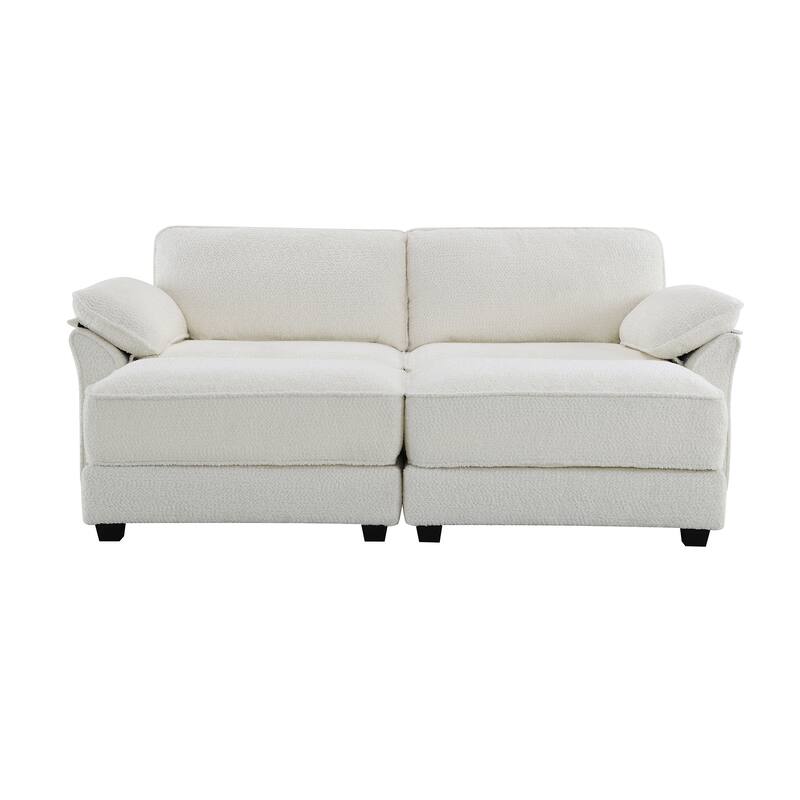 81" Modular Convertible Sectional Sofa Bed Set