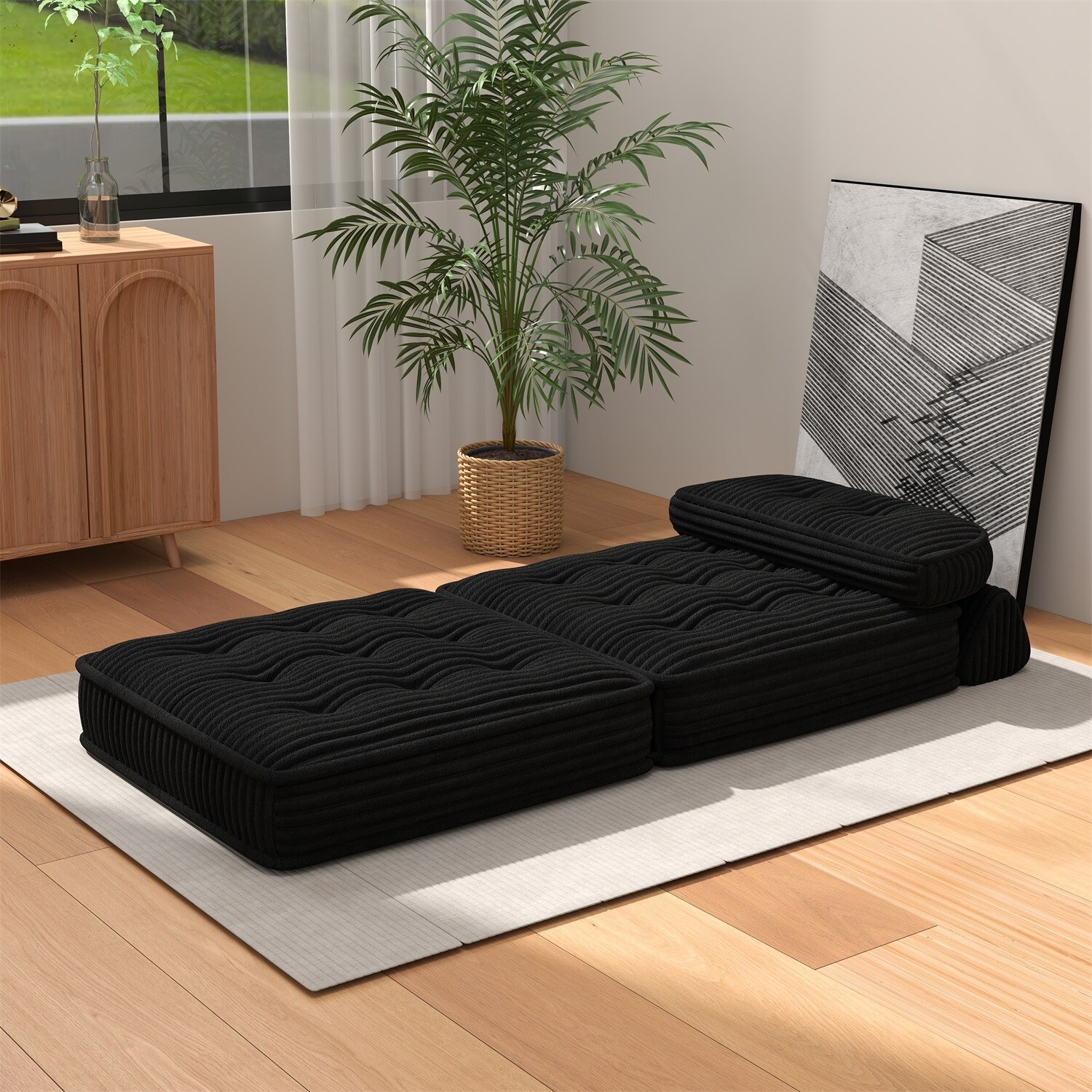 Folding Sofa Bed, Convertible Sleeper Chair with Pillow Foldable