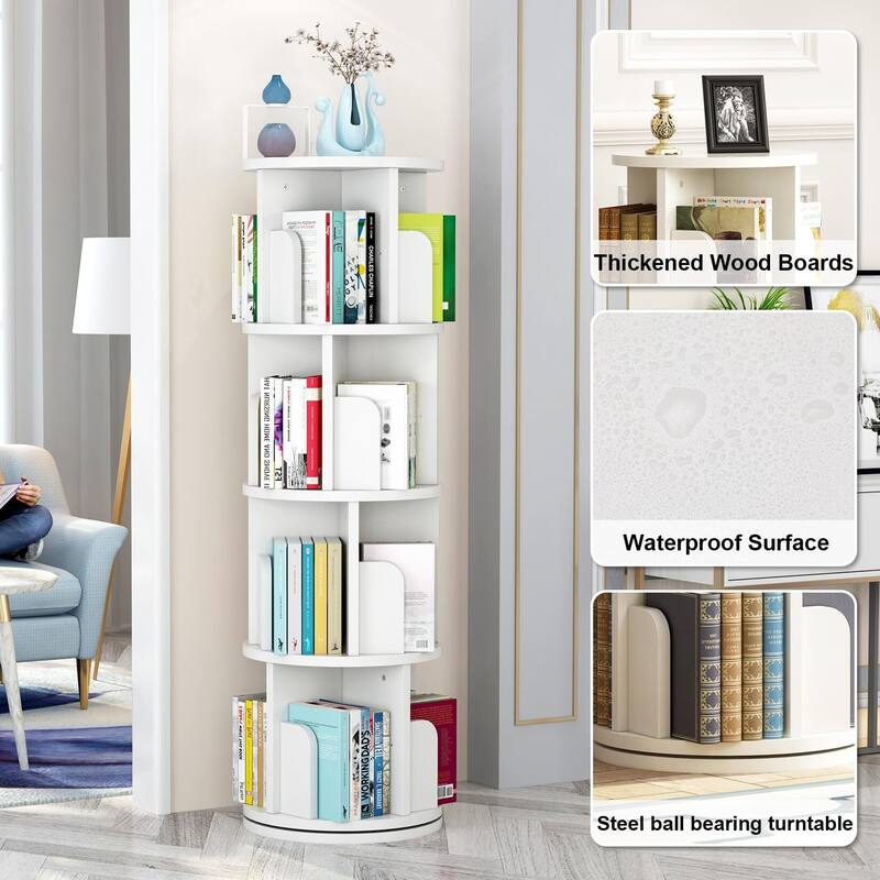 Rotating Bookshelf 51.2"