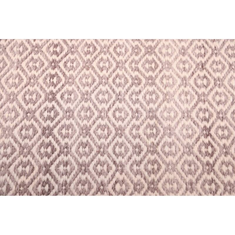 ECARPETGALLERY Flat-Weave Nevada Taupe Wool Kilim - 5'1 x 7'5