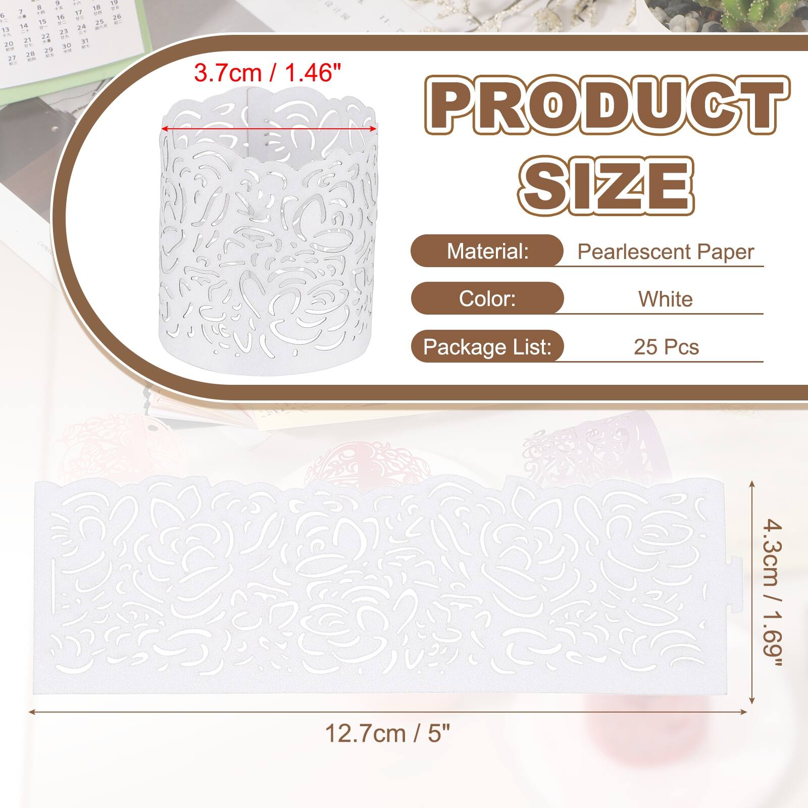 Candle Wraps, Laser Cut Votive Candles Holder Wraps for LED Tealight Candles, Tea Light Wrap for Elegant Festival