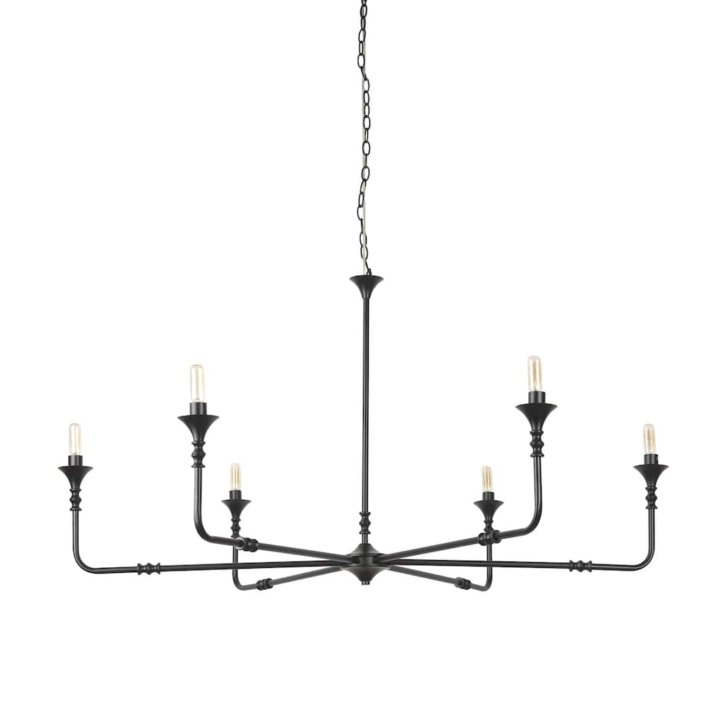 Gabriel Large Matte Black Chandelier - 47.3L x 47.3W x 59.1H