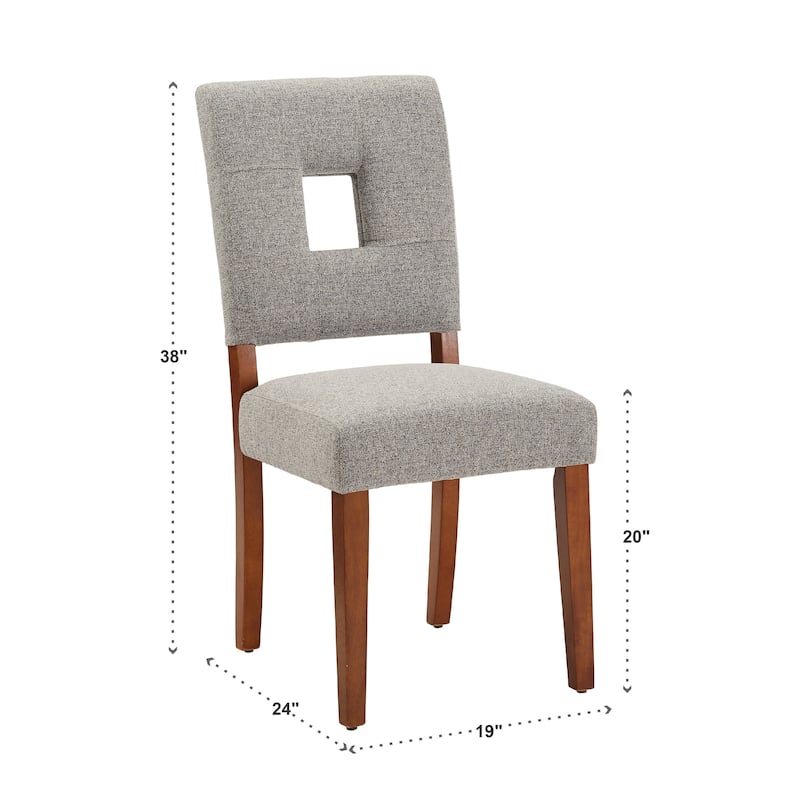 Calvados Upholstered Fabric Keyhole Dining Chairs (Set of 2) by iNSPIRE Q Classic