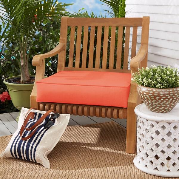 Sorra Home Indoor or Outdoor Deep Sofa Seat Cushion Corded Edges, 6 Piece  Set, Tan Beige