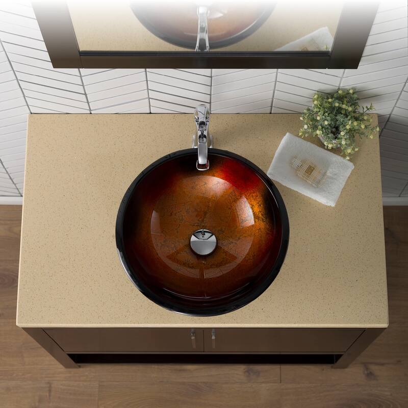 Kraus 17" Mercury Glass Vessel Bathroom Sink Only